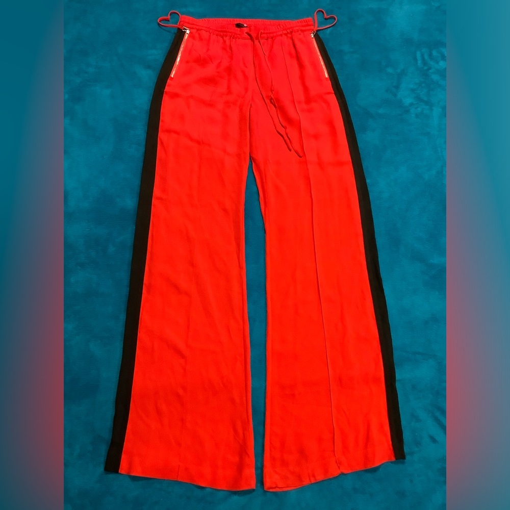 L.A.M.B. 100% SILK Tuxedo Pants Side Stripe XS